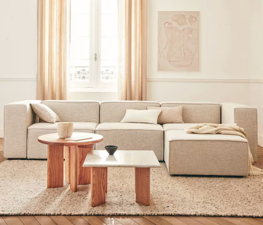 Canapé 4 places avec angle modulable ARIA