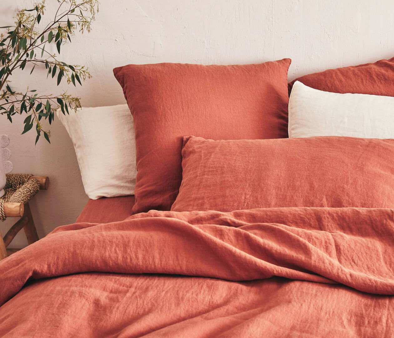 Taie d'oreiller en lin lavé