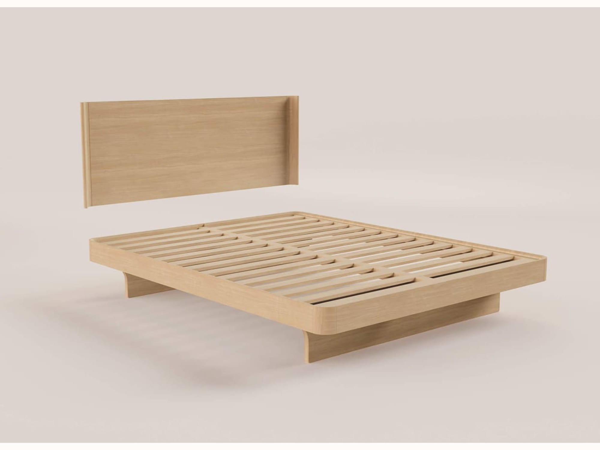 Lit avec sommier en chêne massif HAMAC