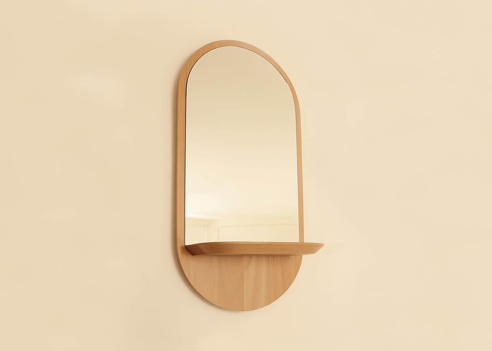 Miroir vertical en hêtre x Reine Mère - Le passage