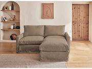 Canapé d'angle 2-3 places en lin LENO