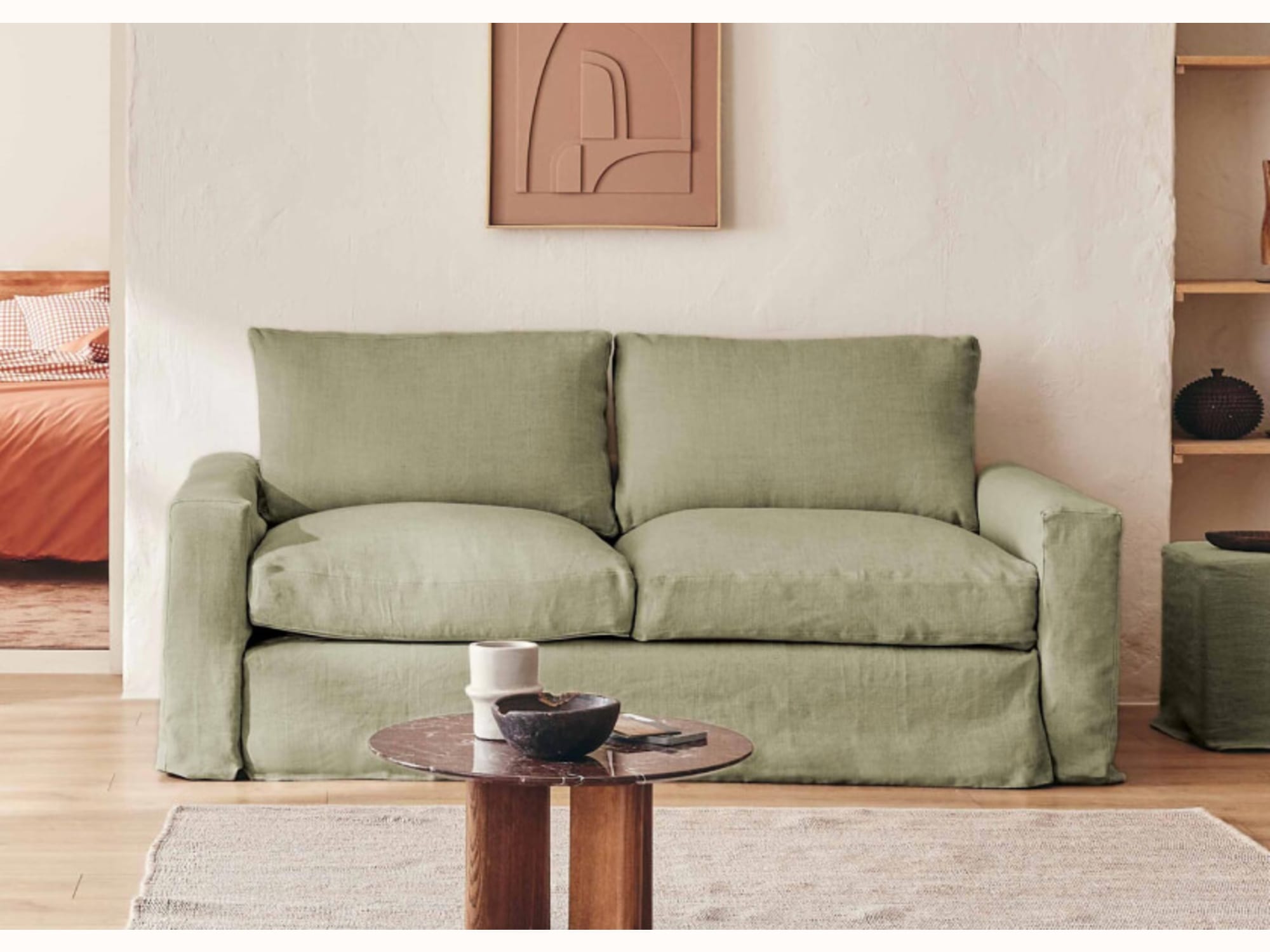 Canapé 3 places en lin LENO