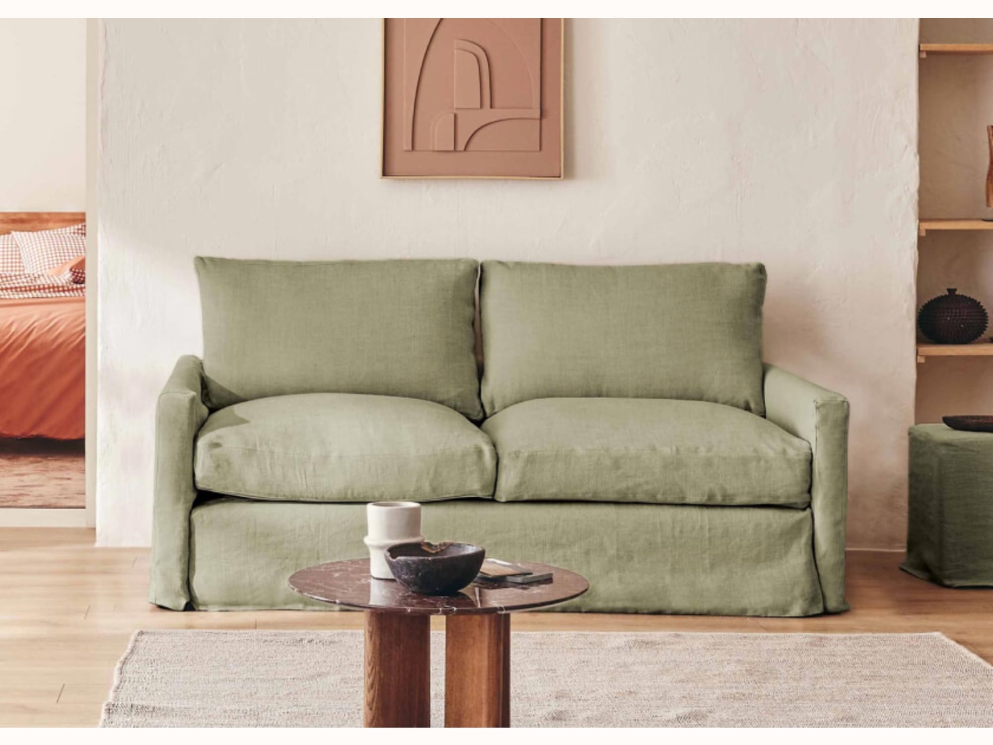 Canapé 3 places en lin LENO