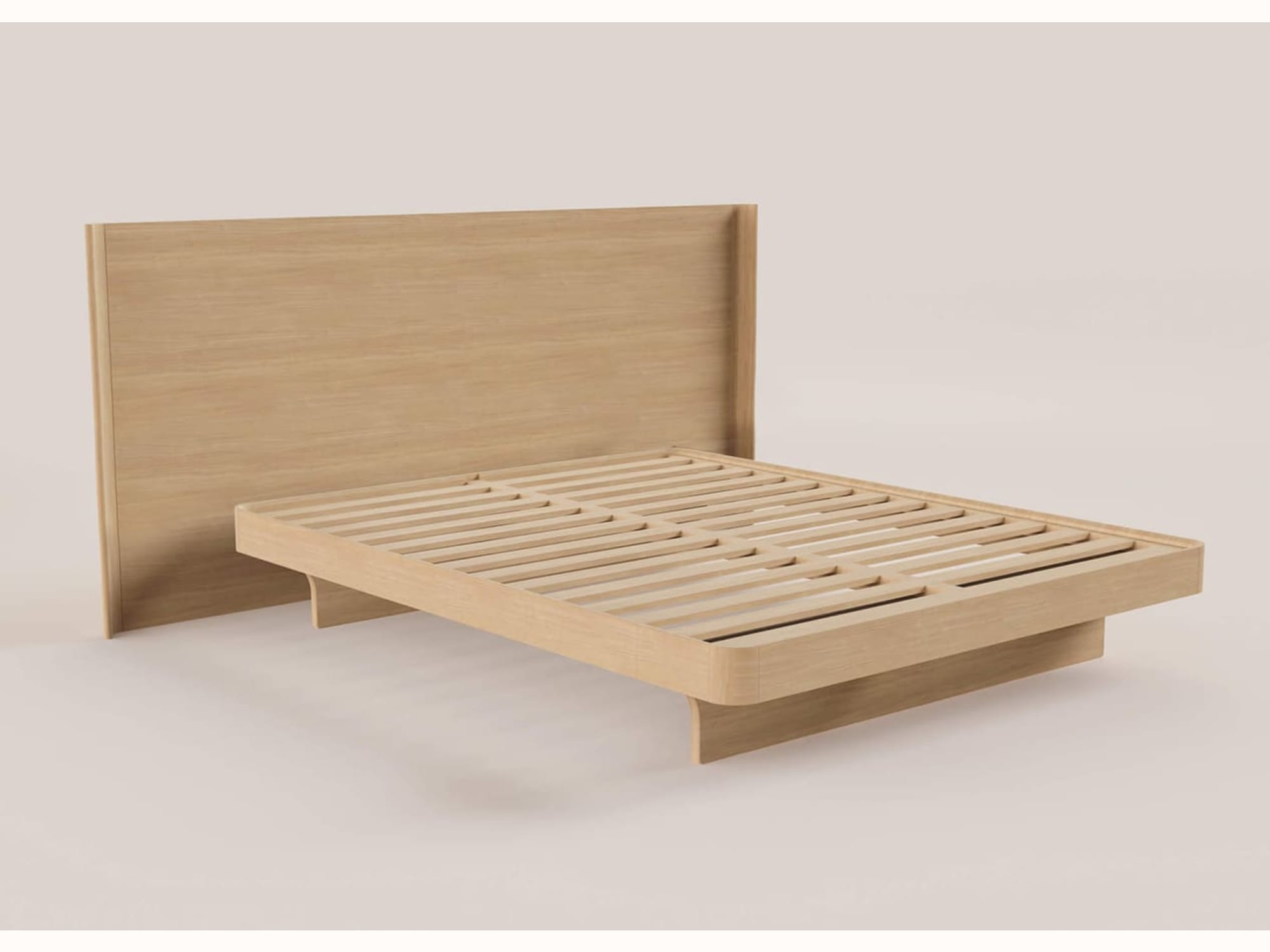 Lit avec sommier en chêne massif HAMAC