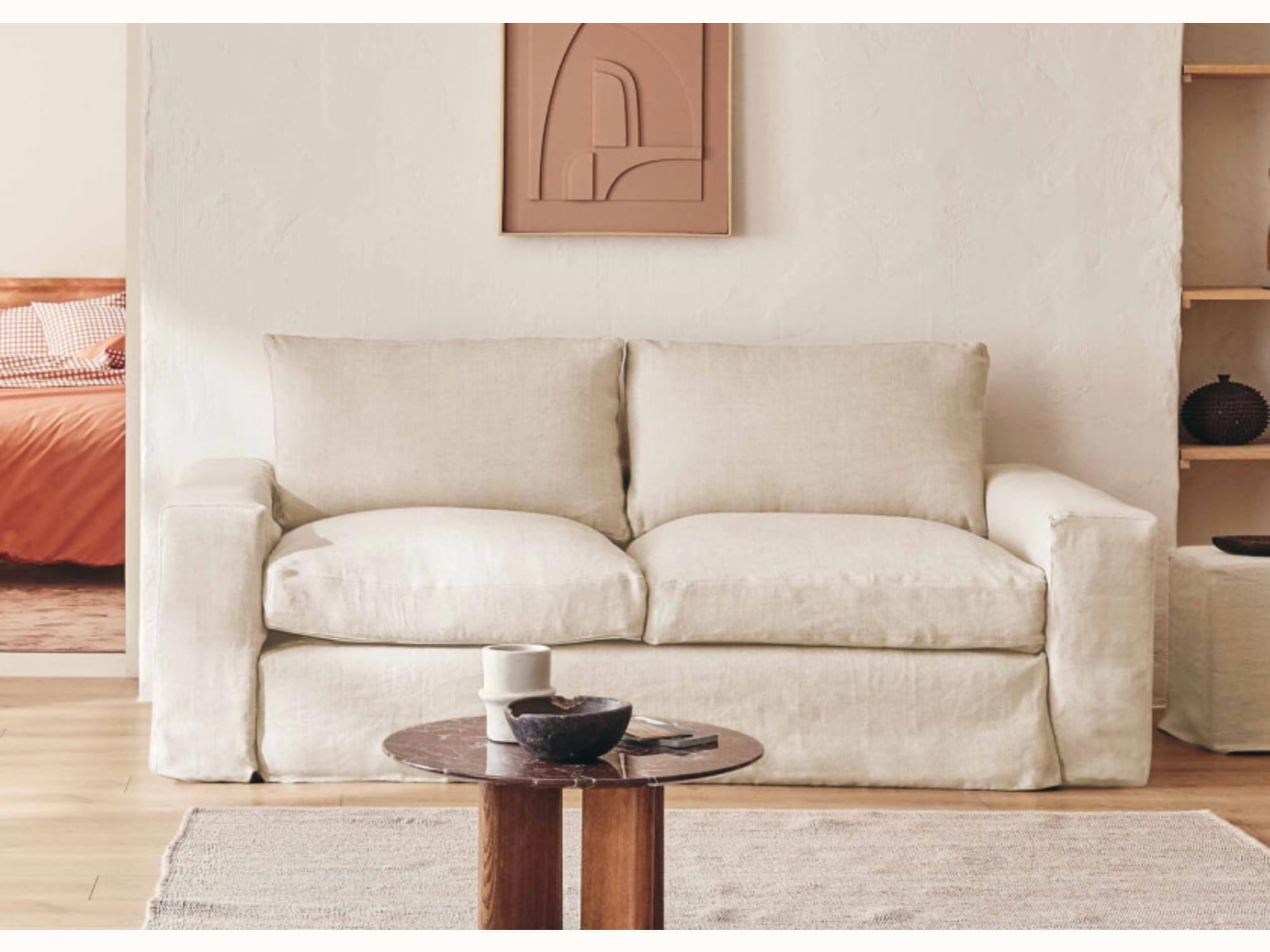 Canapé 3 places en lin LENO