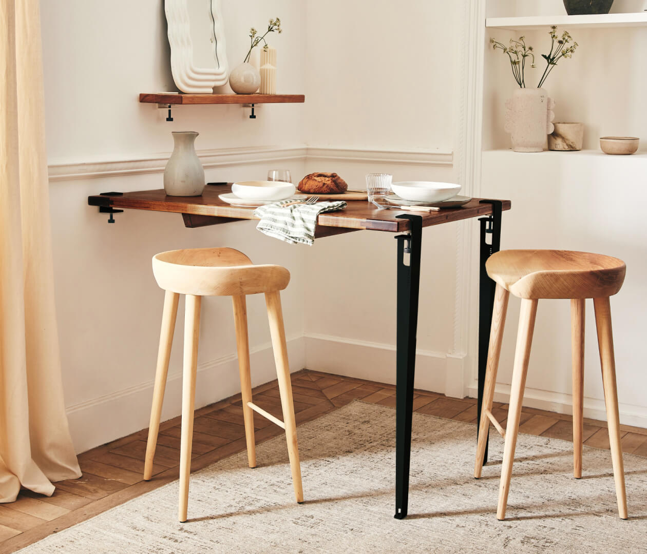 Table haute en bois massif ÉOS - Kipli x TIPTOE