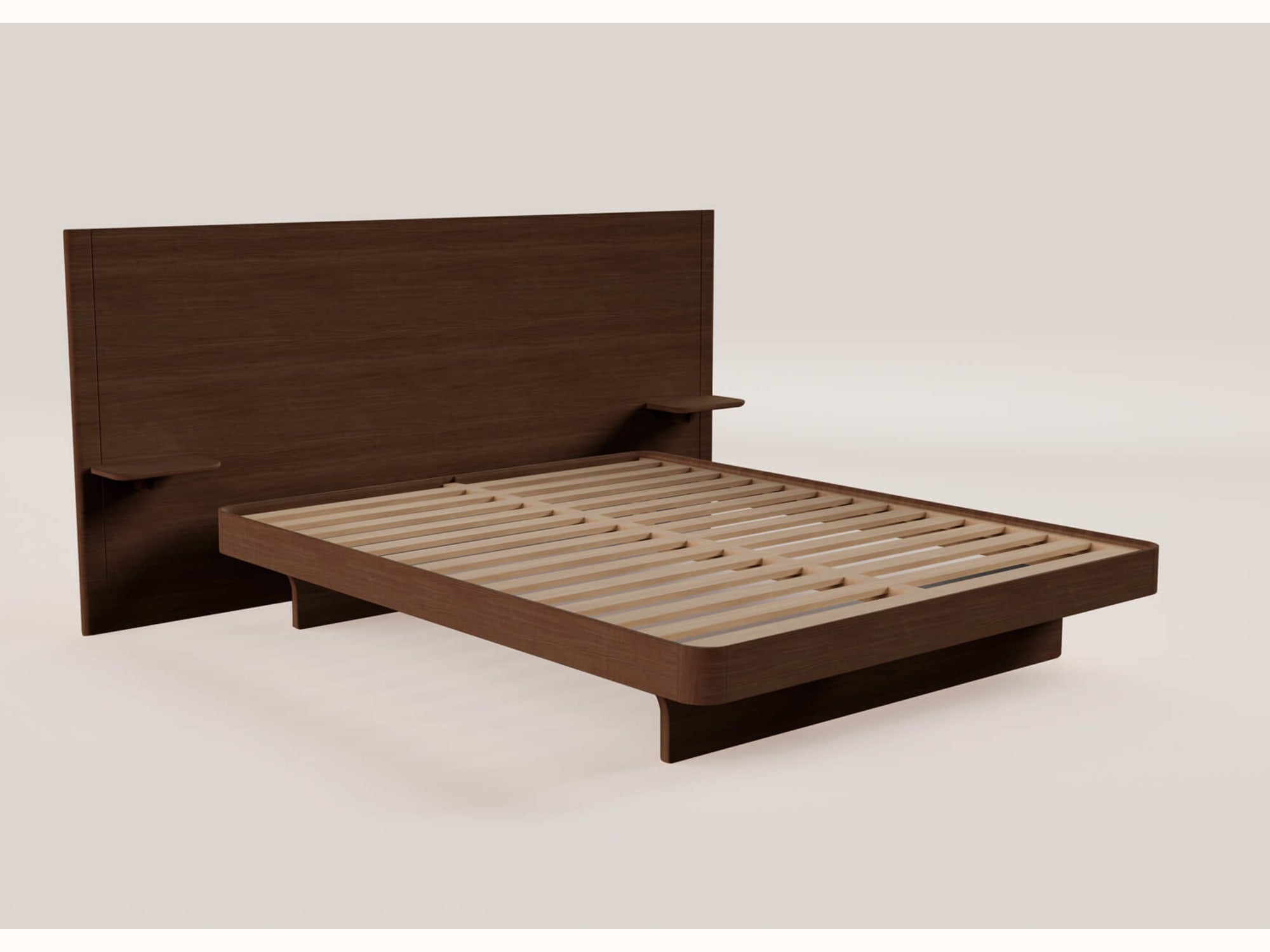 Lit avec sommier en chêne massif HAMAC