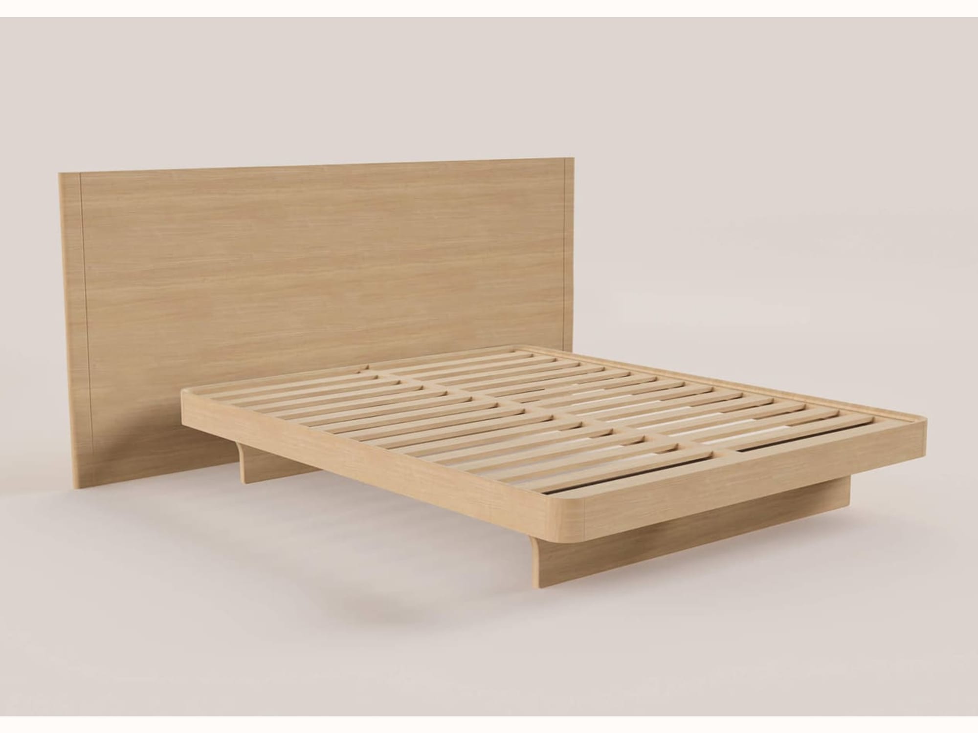 Lit avec sommier en chêne massif HAMAC