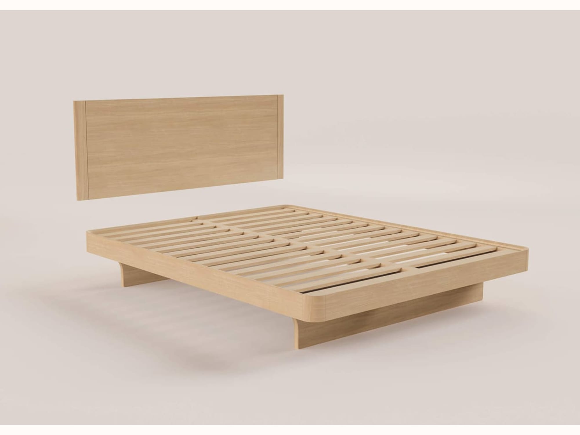 Lit avec sommier en chêne massif HAMAC