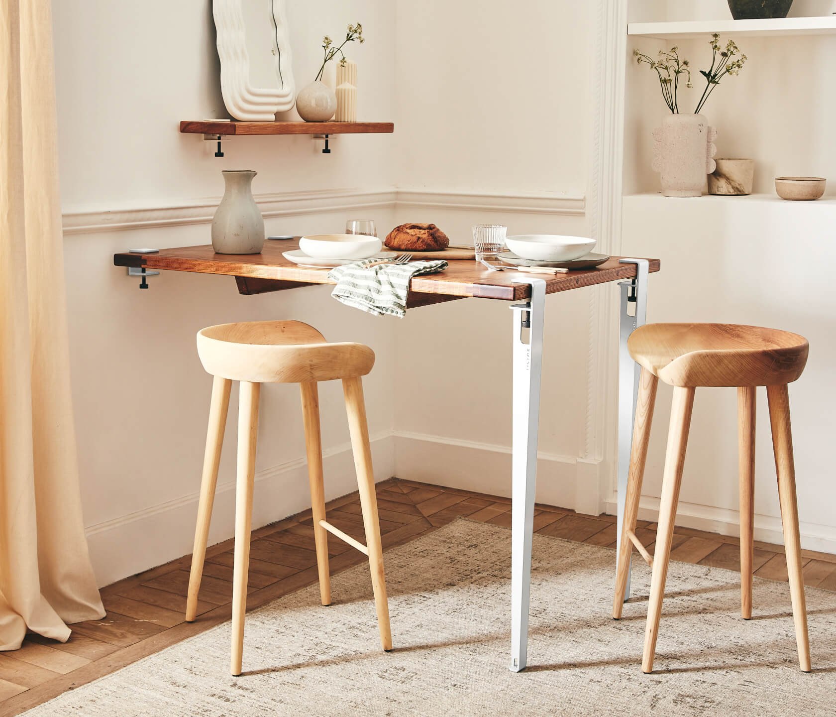 Table haute en bois massif ÉOS - Kipli x TIPTOE