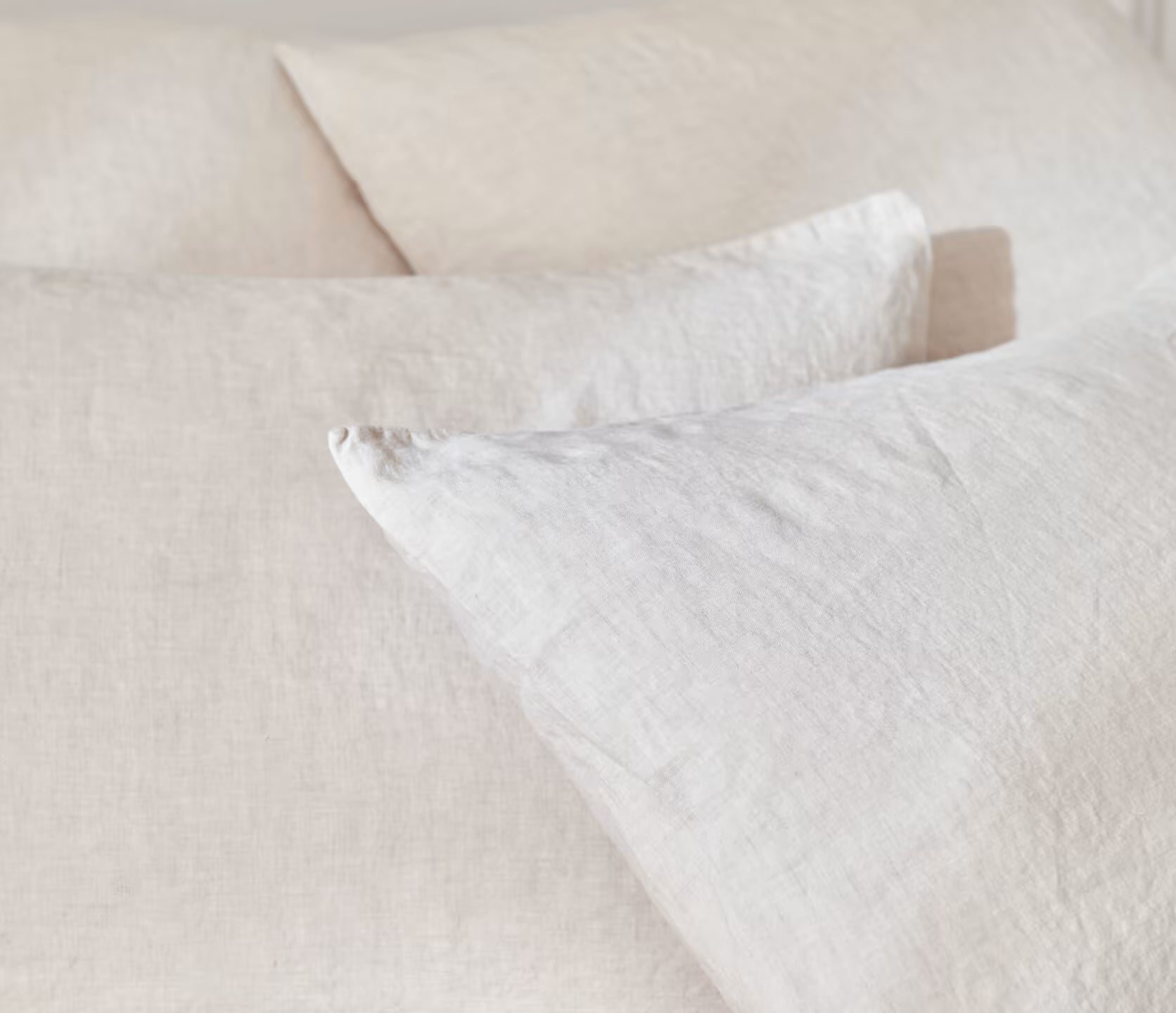 Taie d'oreiller en lin lavé