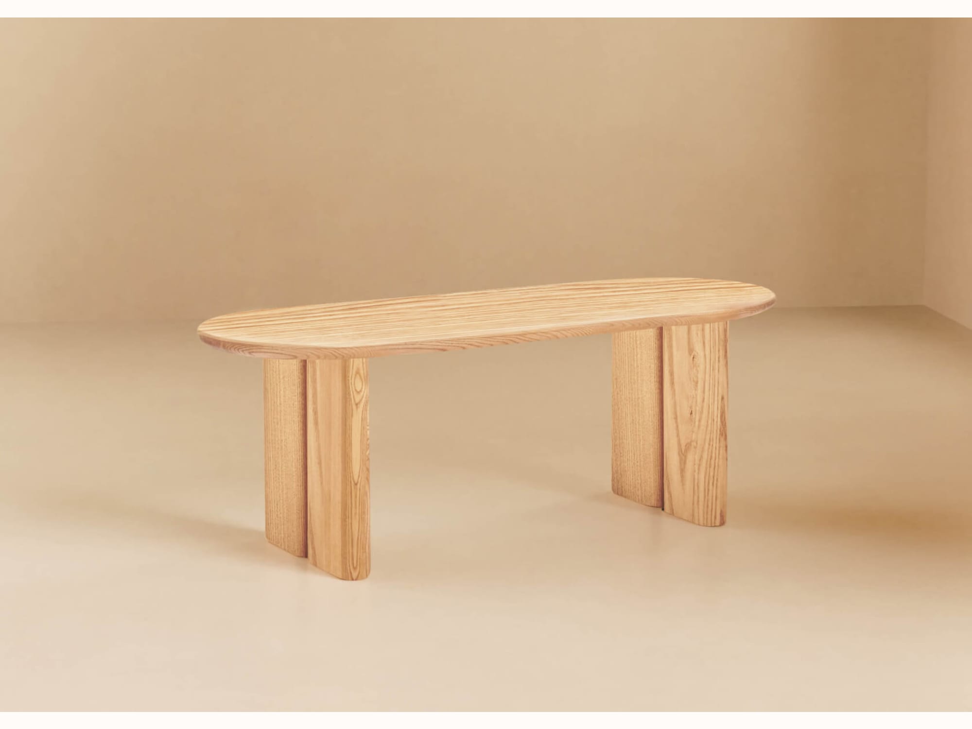 Table basse ovale en bois massif BAOBAB - 120 cm