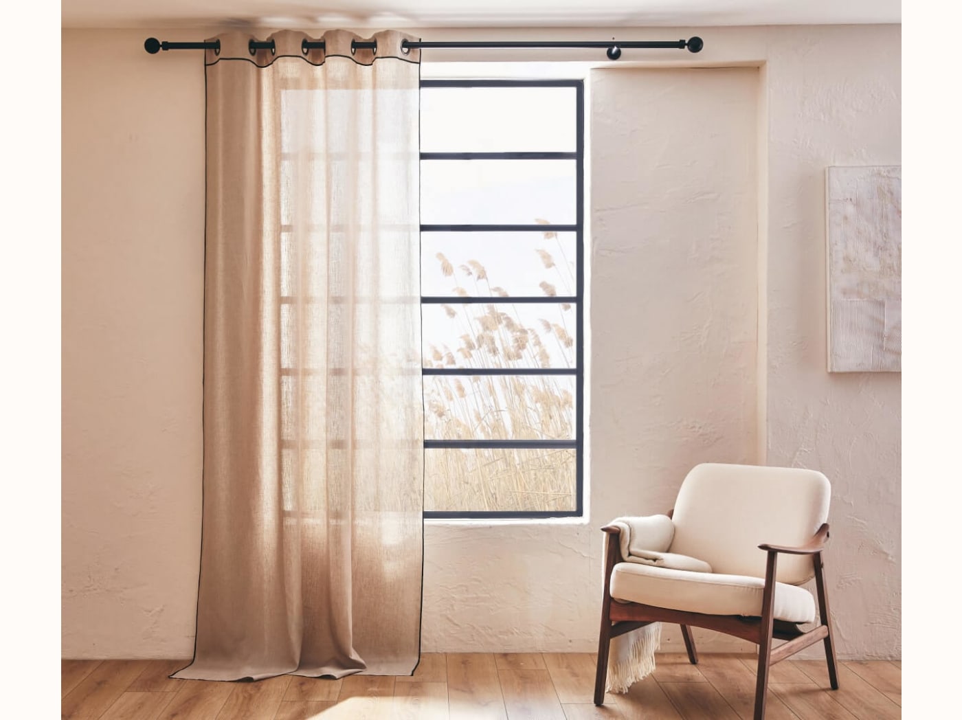 Rideau léger à oeillets en lin LENO