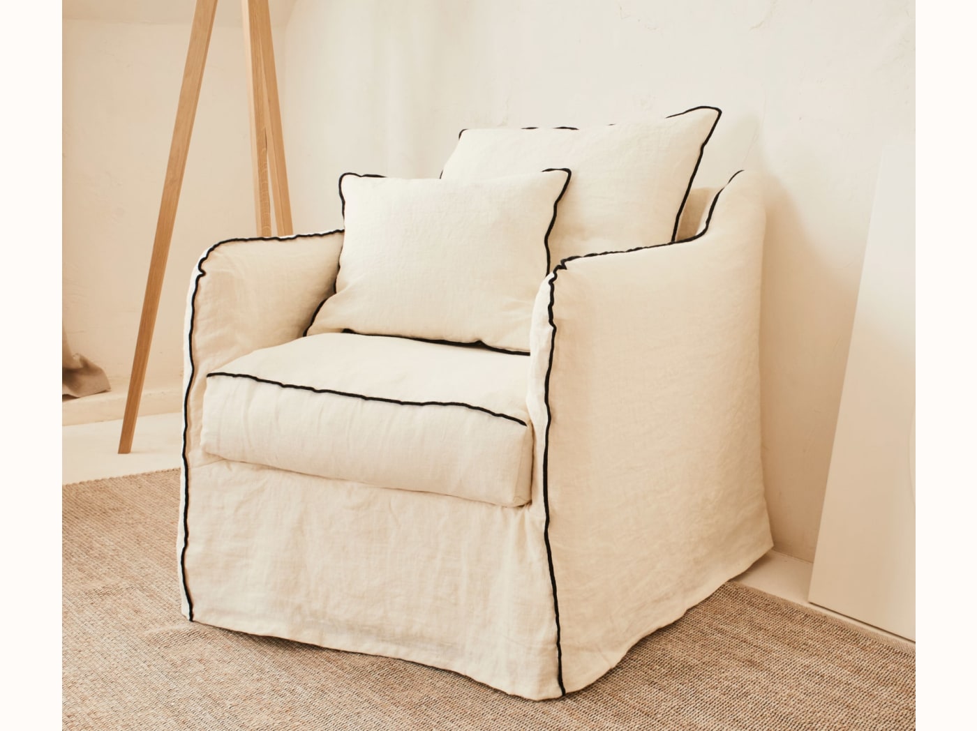 Fauteuil en lin OLIA
