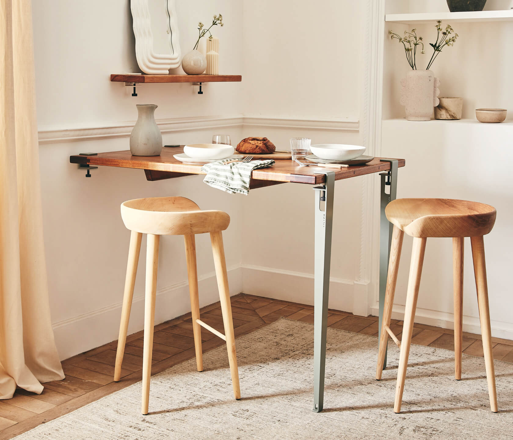 Table haute en bois massif ÉOS - Kipli x TIPTOE