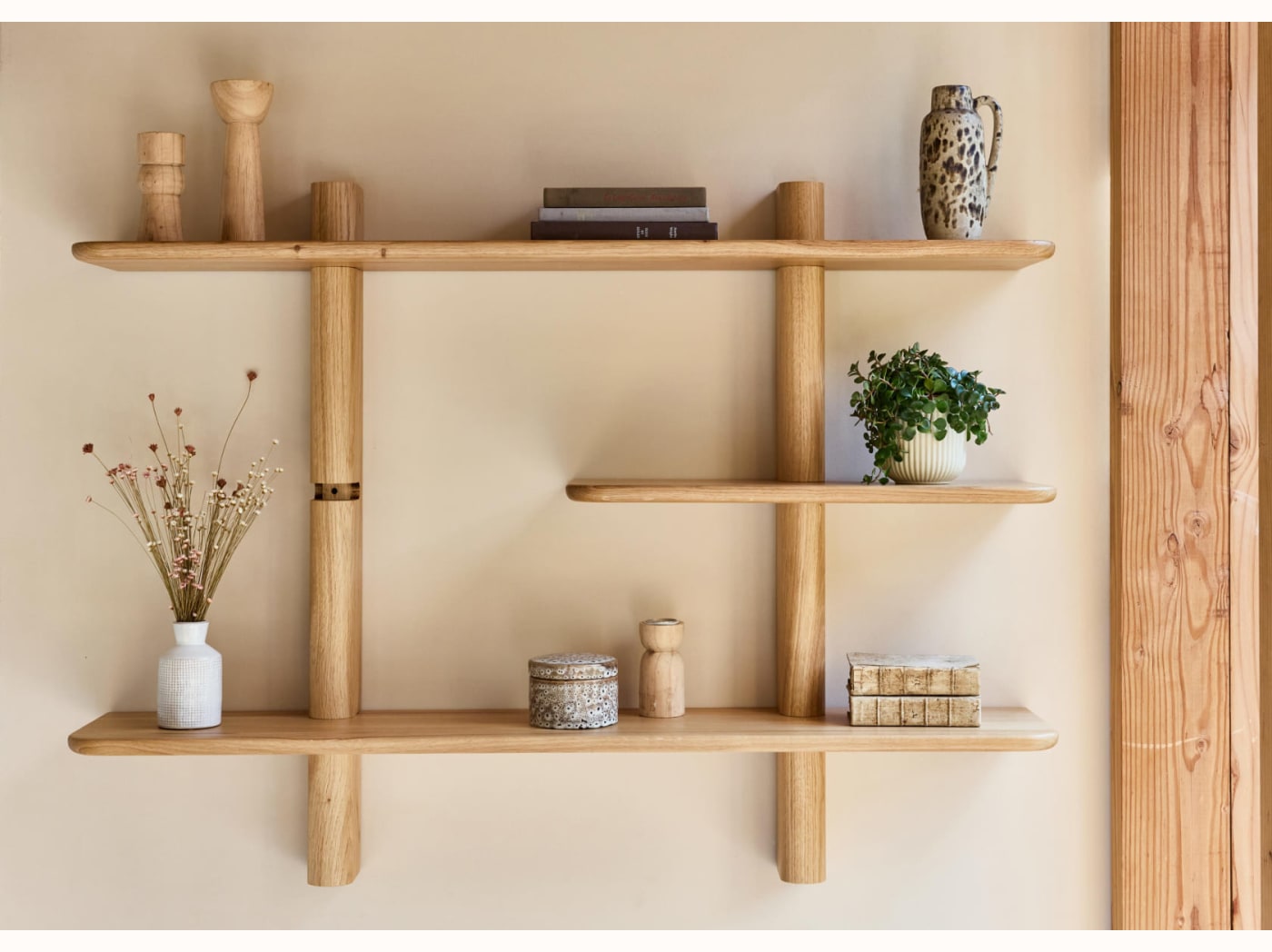 Étagère murale modulable en bois massif BAOBAB