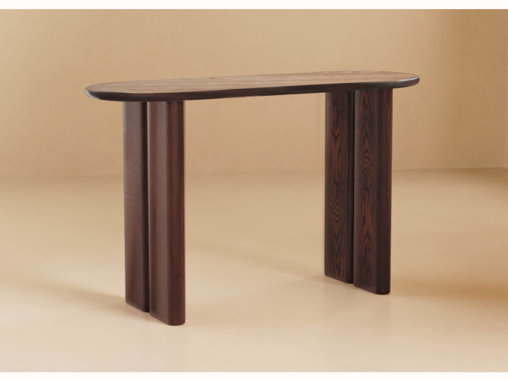 Console ovale en bois massif BAOBAB - 120 cm