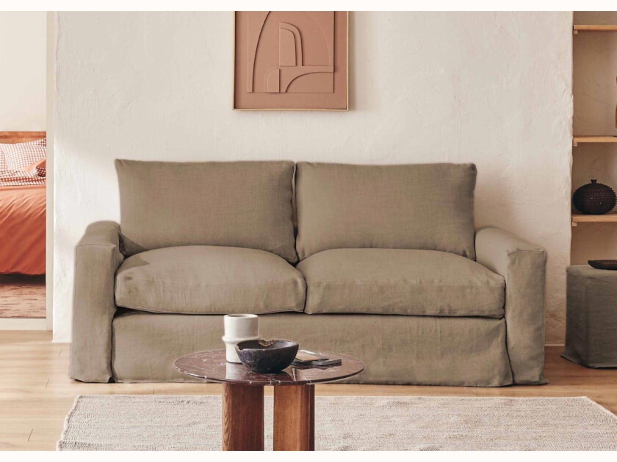 Canapé 3 places en lin LENO