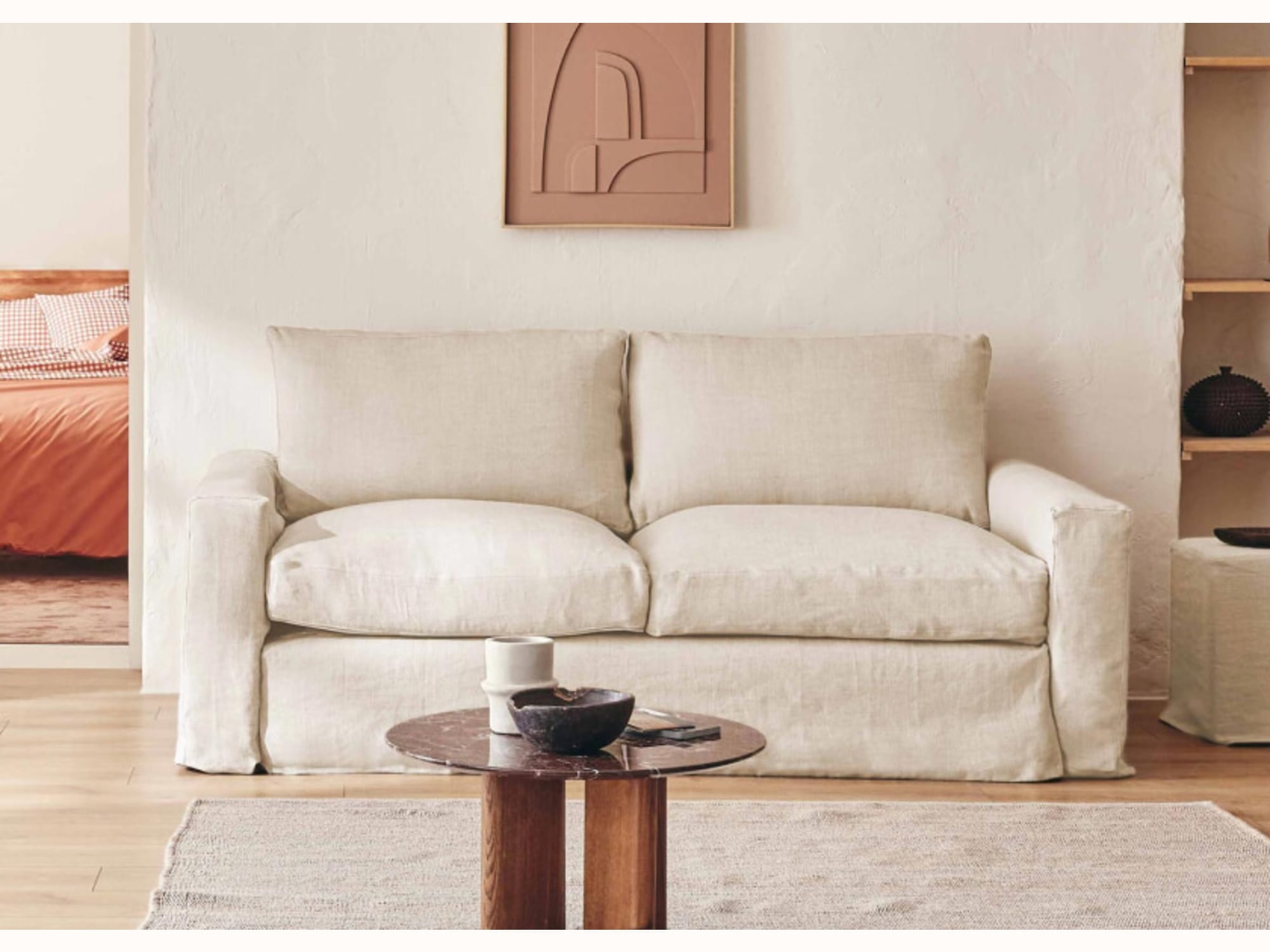 Canapé 3 places en lin LENO