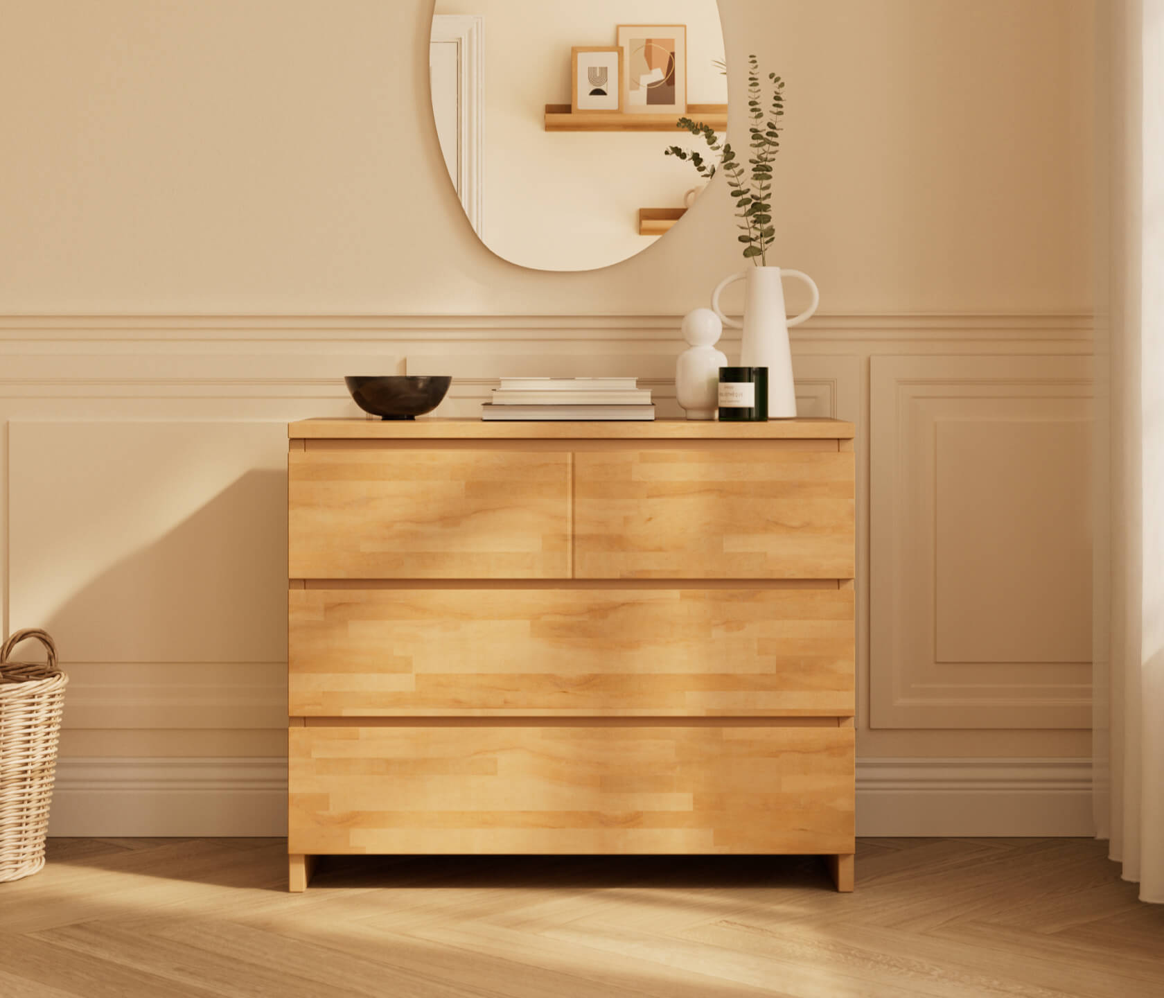 Commode en bois massif AVA