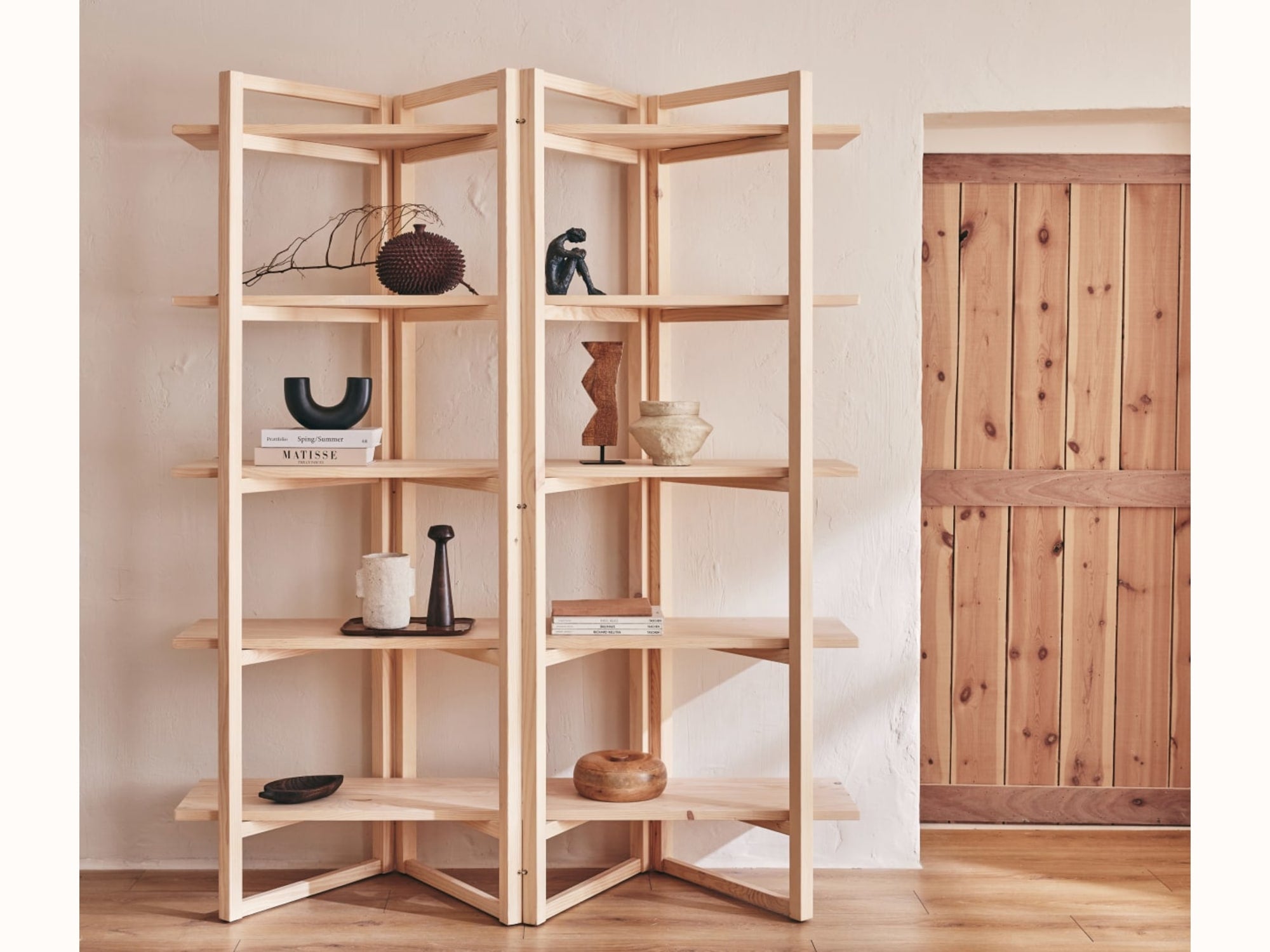 Étagère bibliothèque en bois massif ORI