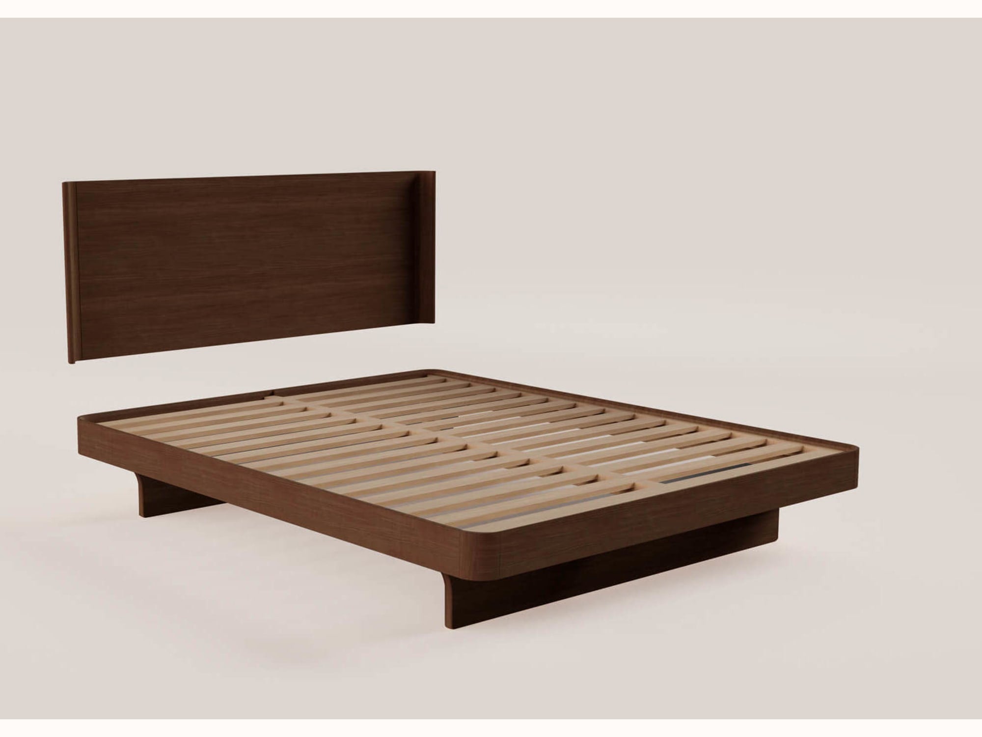 Lit avec sommier en chêne massif HAMAC