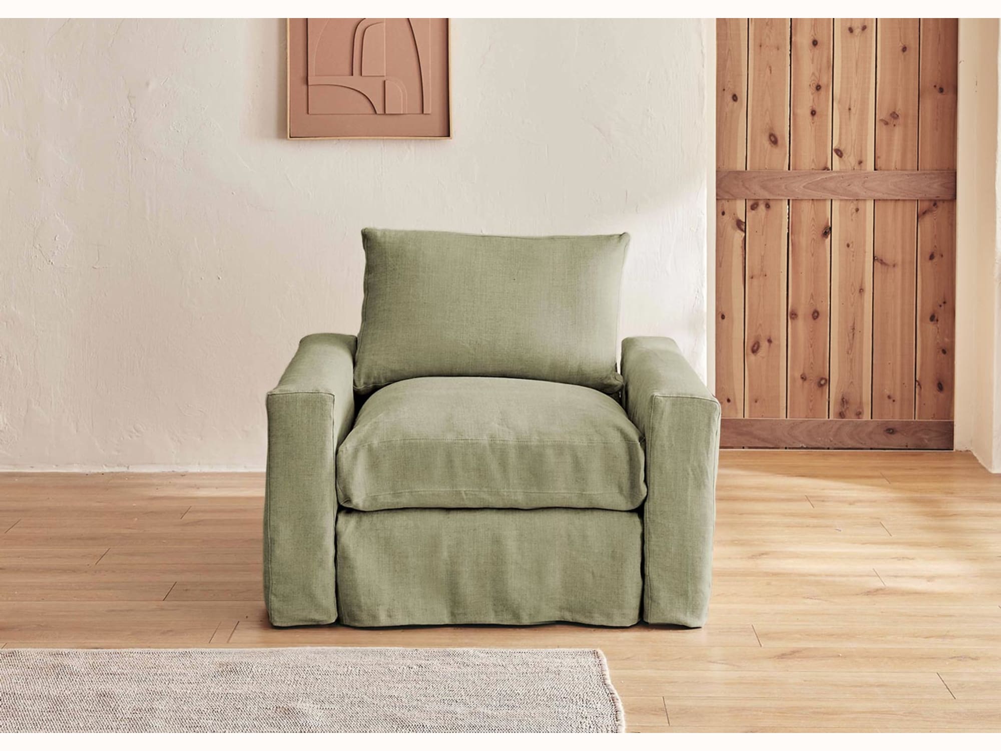 Fauteuil LENO en lin 60 cm