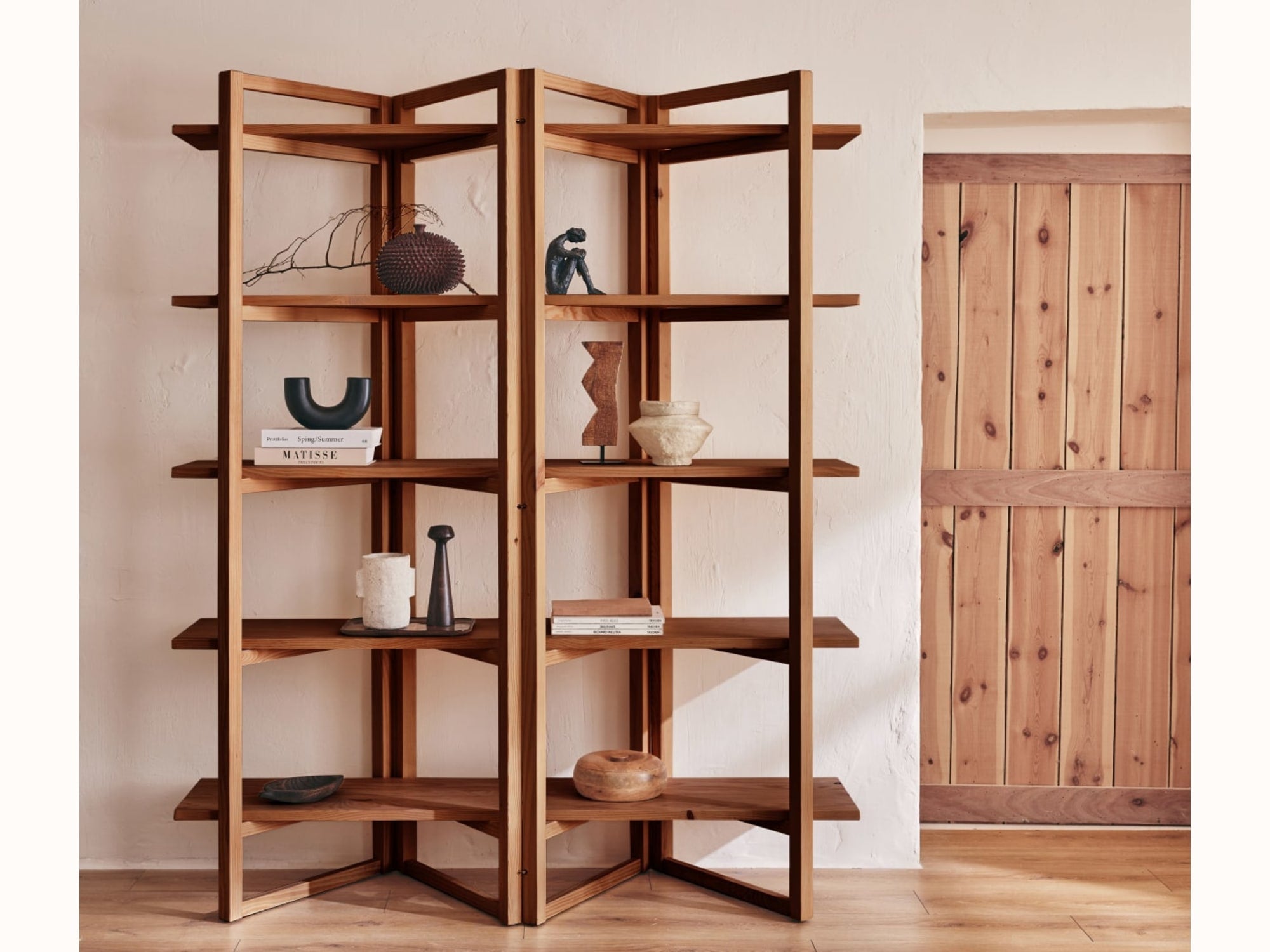 Étagère bibliothèque en bois massif ORI