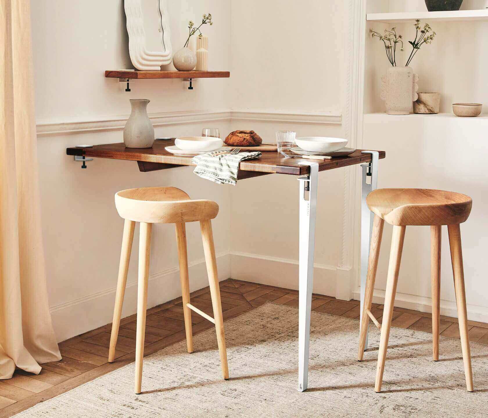 Table haute en bois massif ÉOS - Kipli x TIPTOE