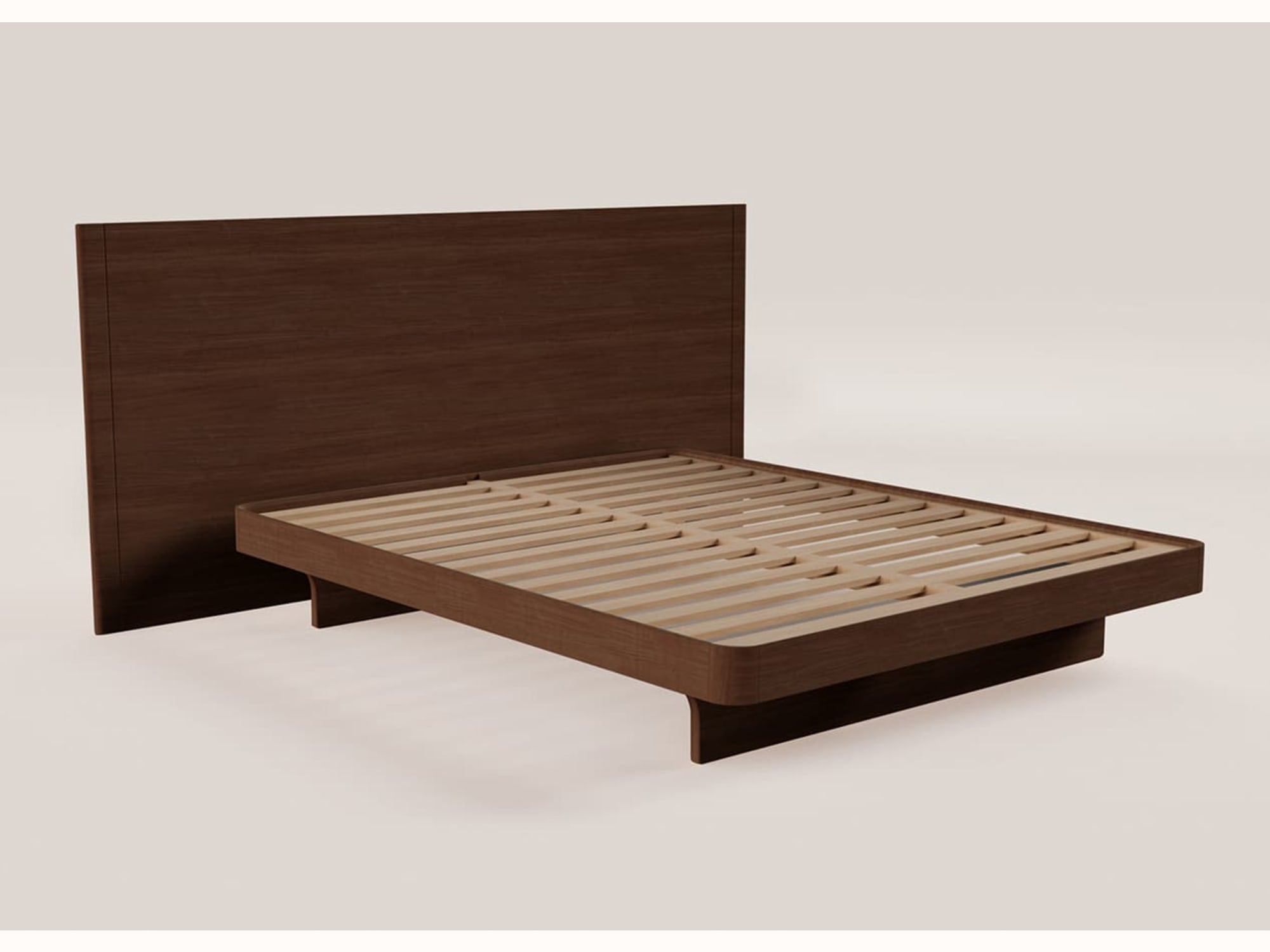 Lit avec sommier en chêne massif HAMAC