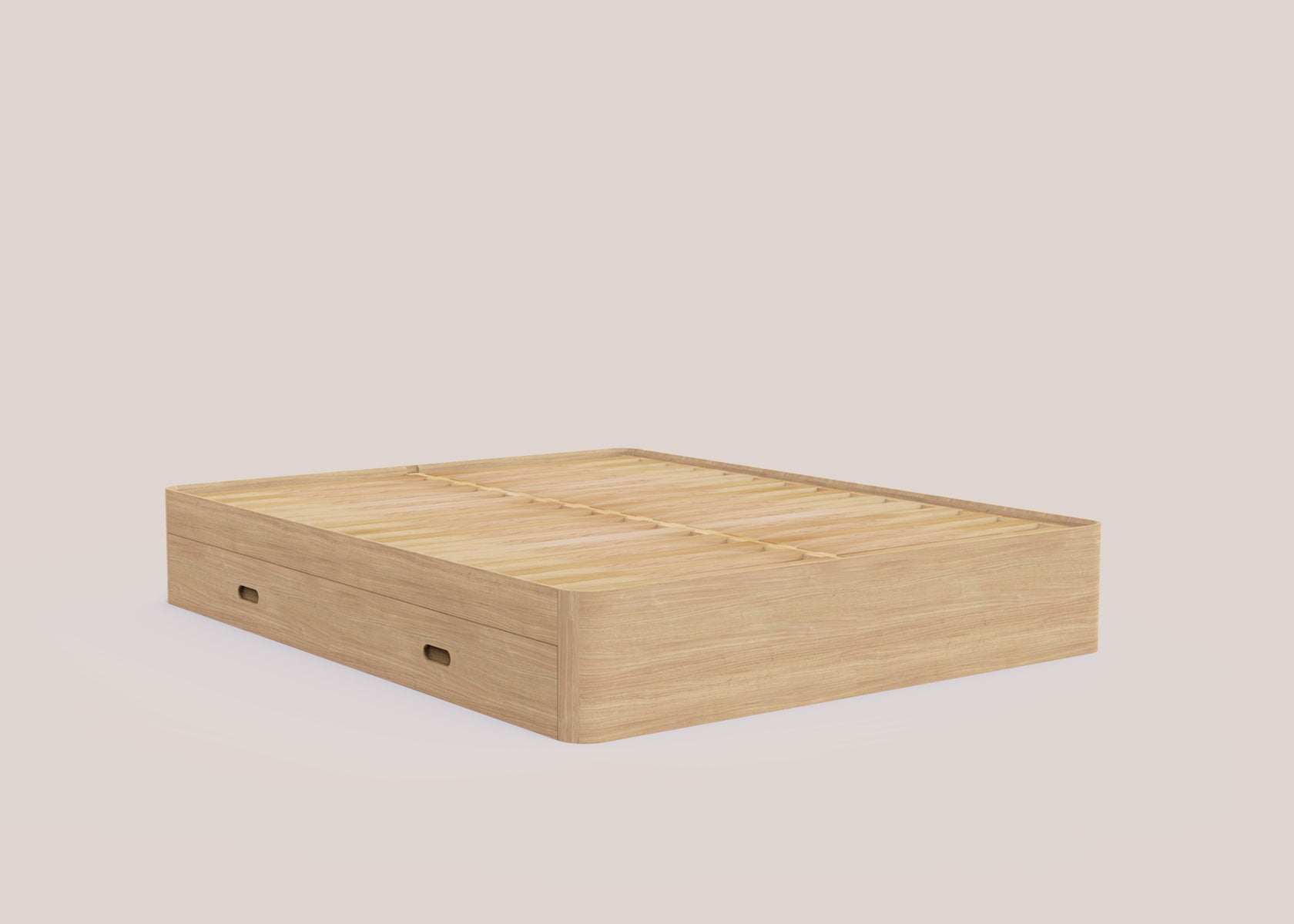 Lit avec sommier en chêne massif NÉNUPHAR.