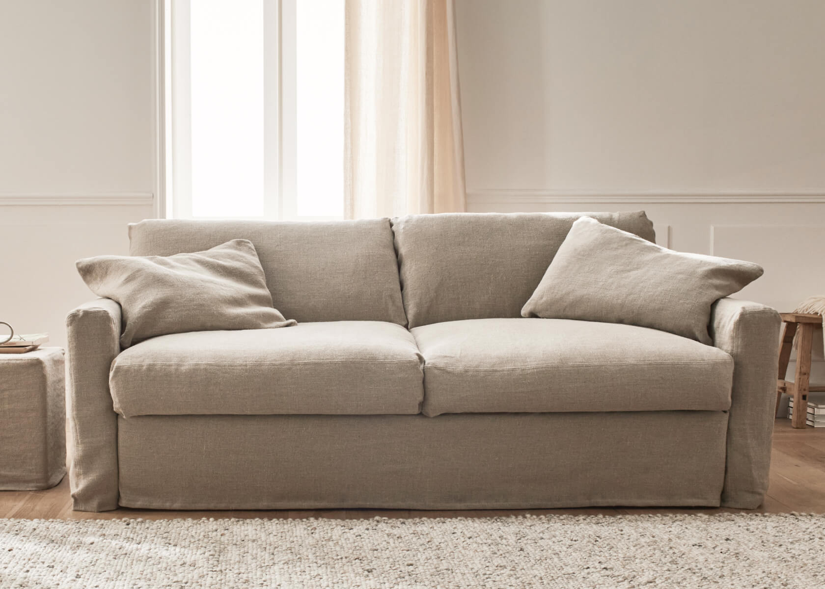 Canapé convertible en lin PALM