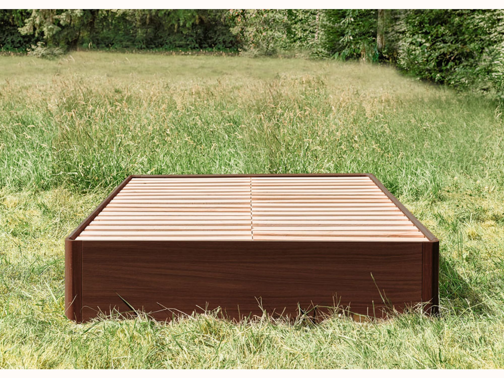 Lit à tiroir en chêne massif NÉNUPHAR