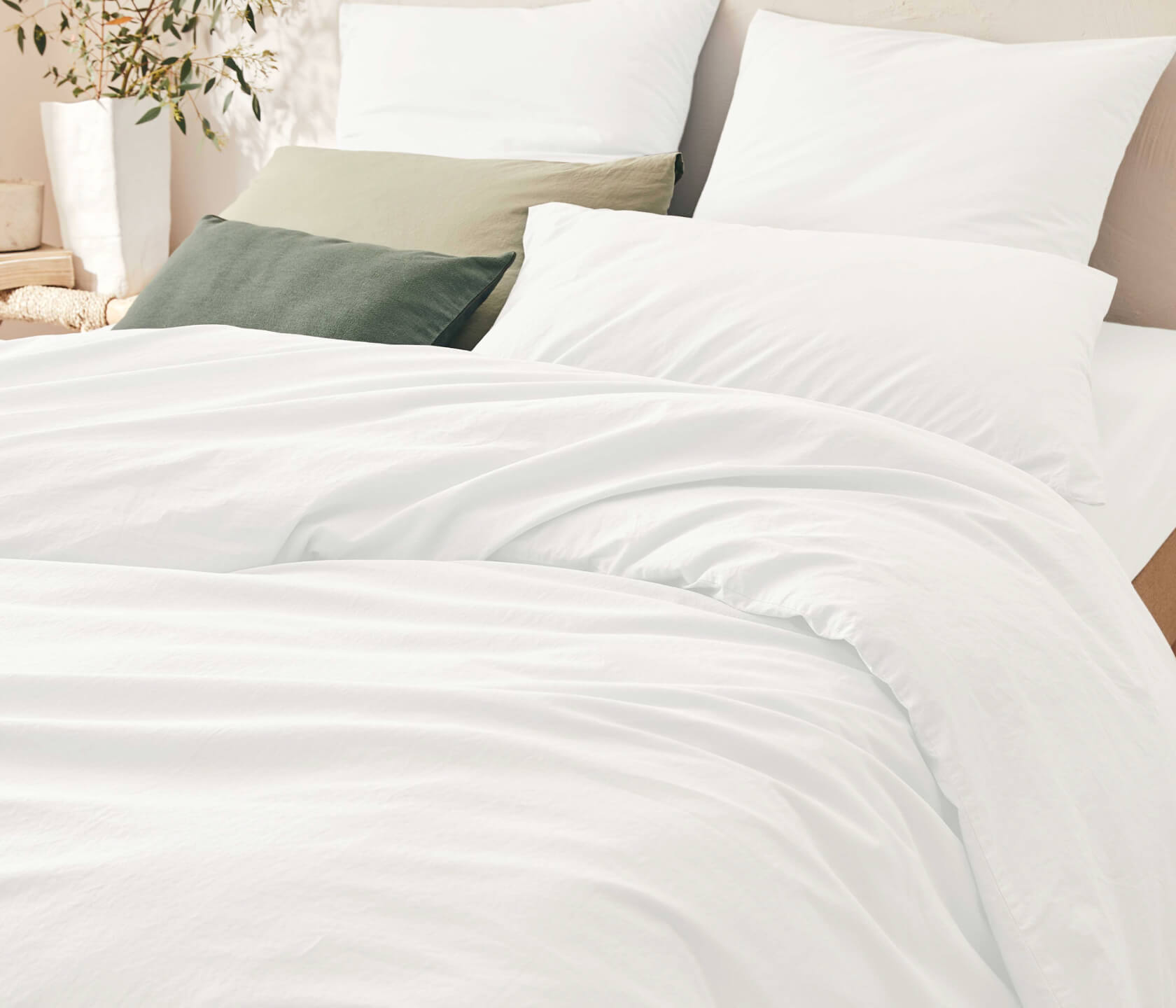 Housse de couette en coton lavé