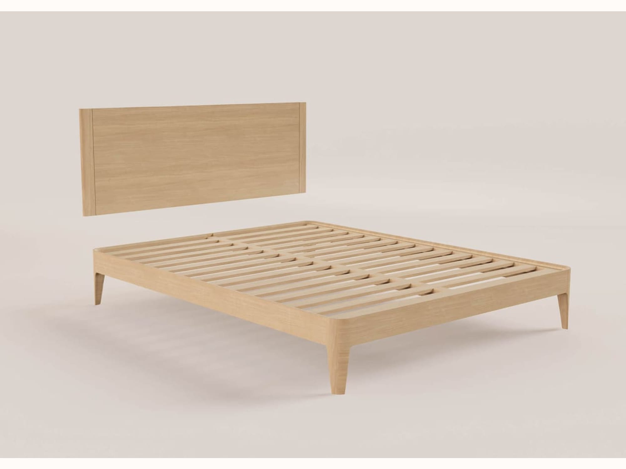 Lit avec sommier en chêne massif CLAIRIÈRE