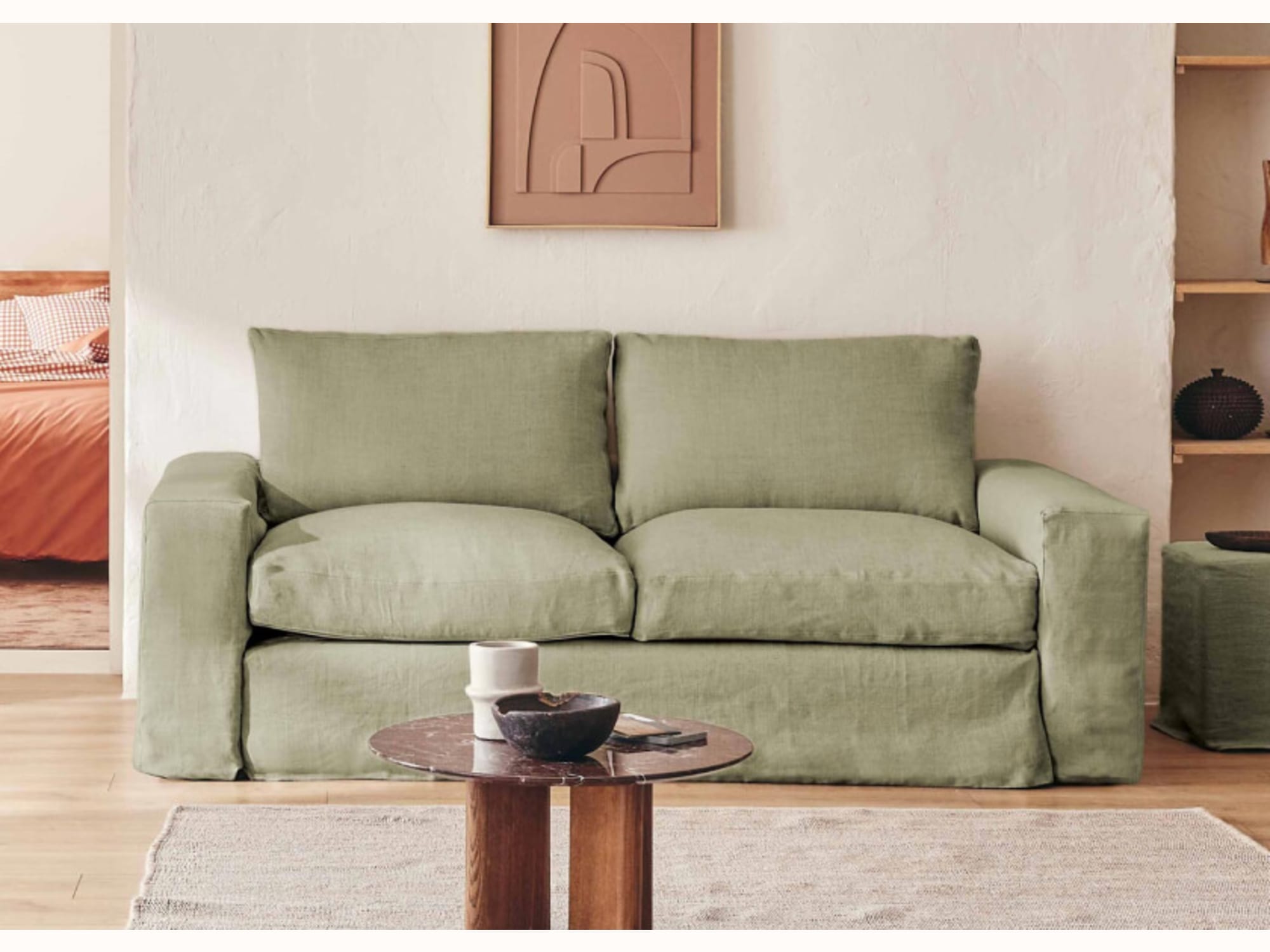 Canapé 3 places en lin LENO