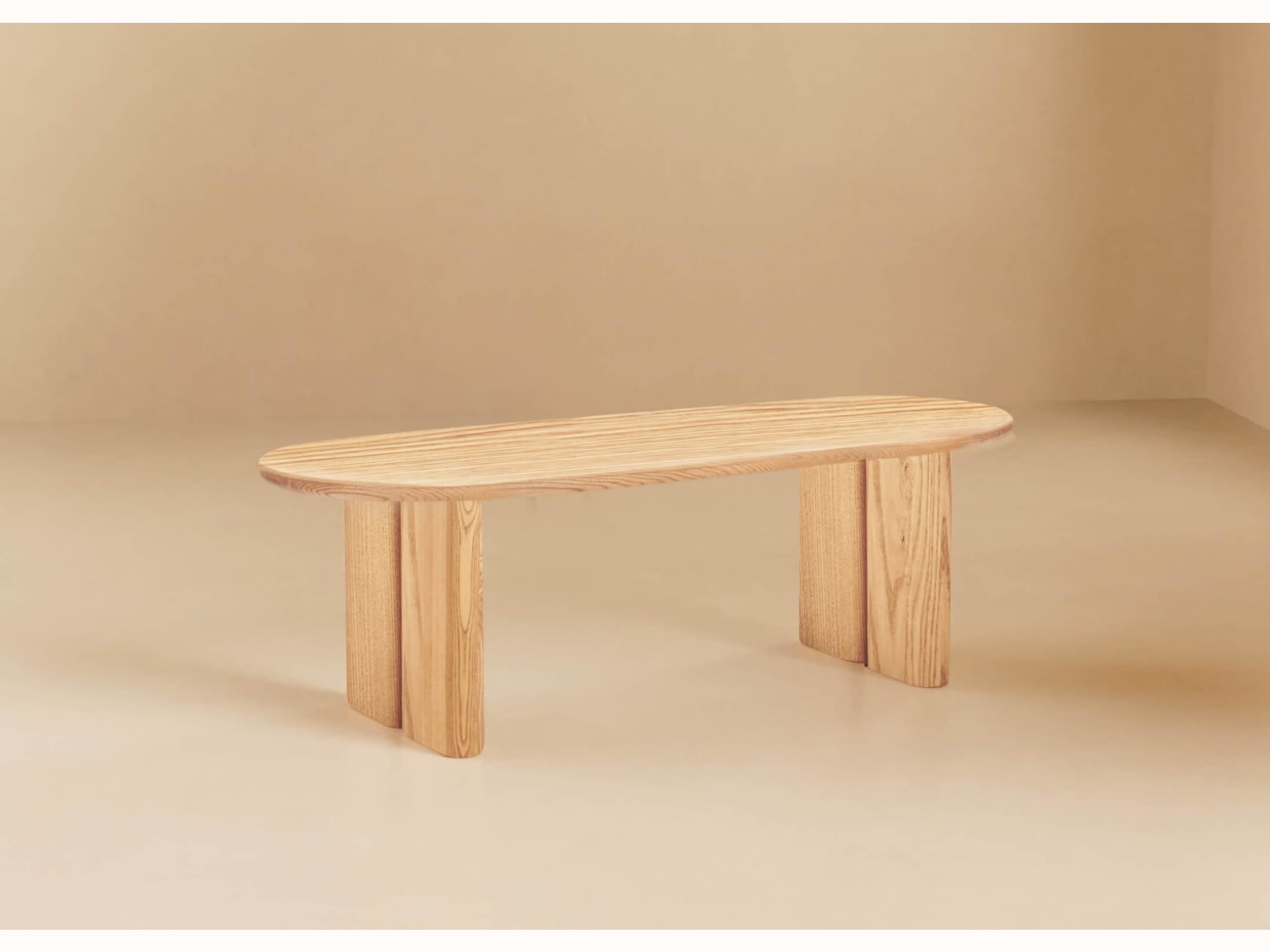 Table basse ovale en bois massif BAOBAB - 120 cm