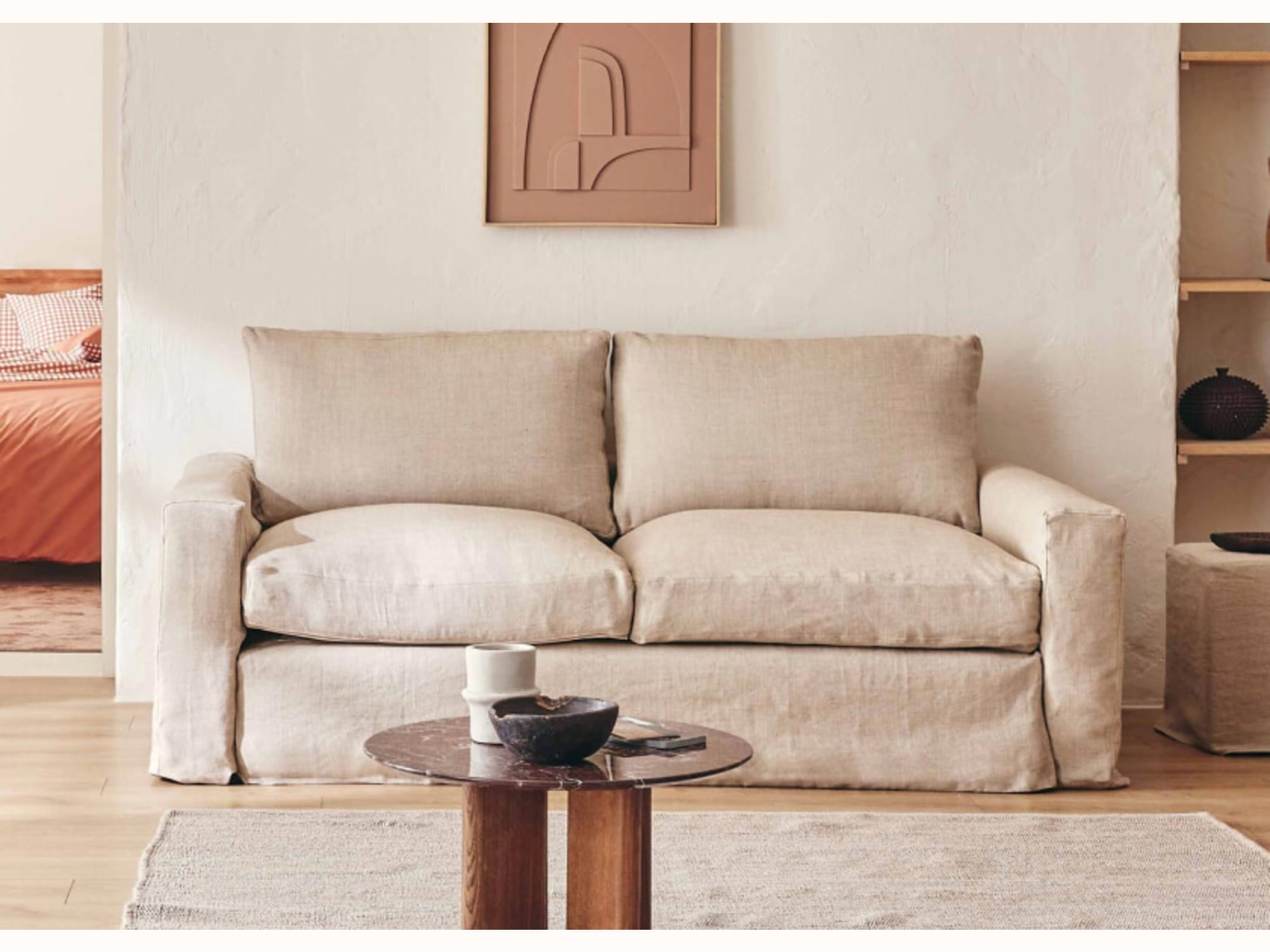 Canapé 3 places en lin LENO