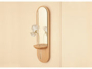 Miroir en hêtre avec Soliflore x Reine Mère - Le soin