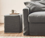 Petit pouf en lin PALM