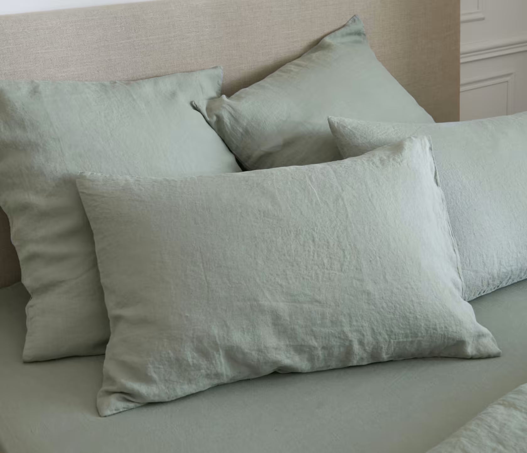 Taie d'oreiller en lin lavé