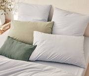 Taie d'oreiller en coton lavé