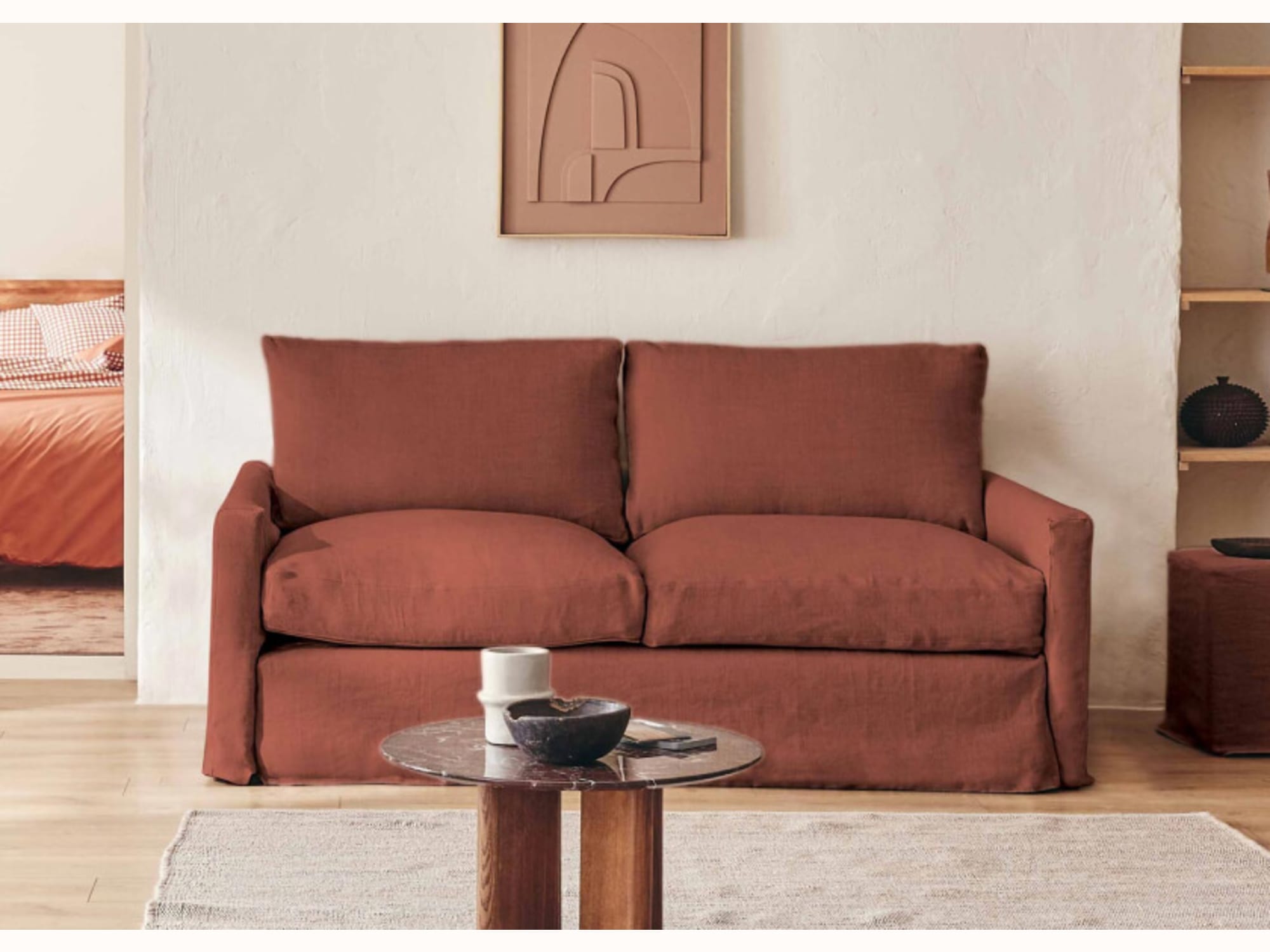 Canapé 3 places en lin LENO