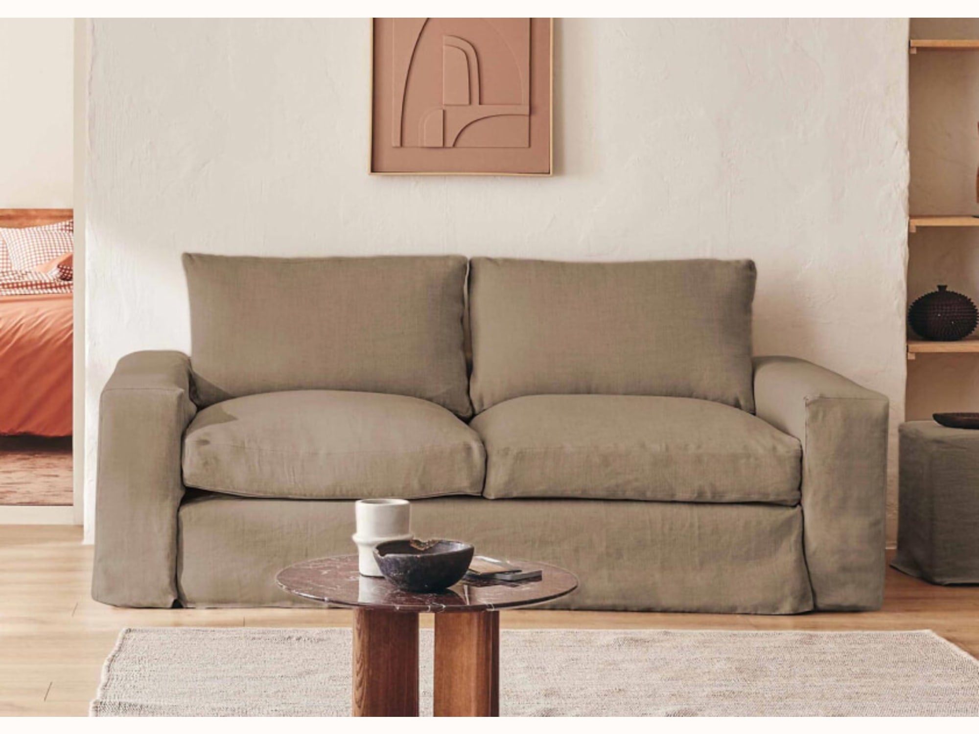 Canapé 3 places en lin LENO