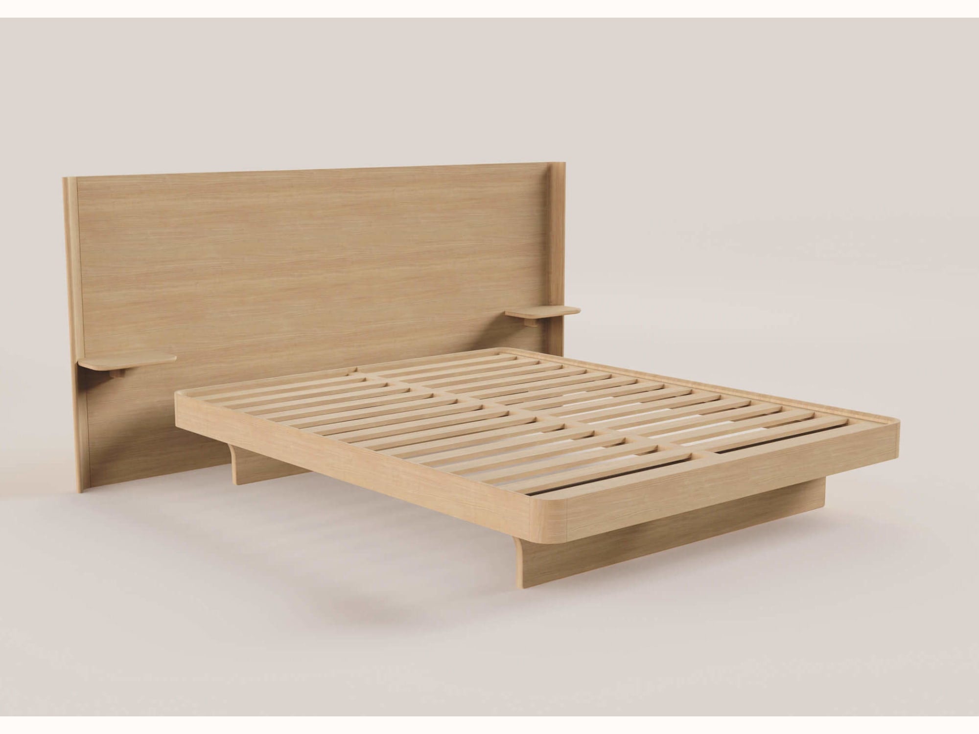 Lit avec sommier en chêne massif HAMAC