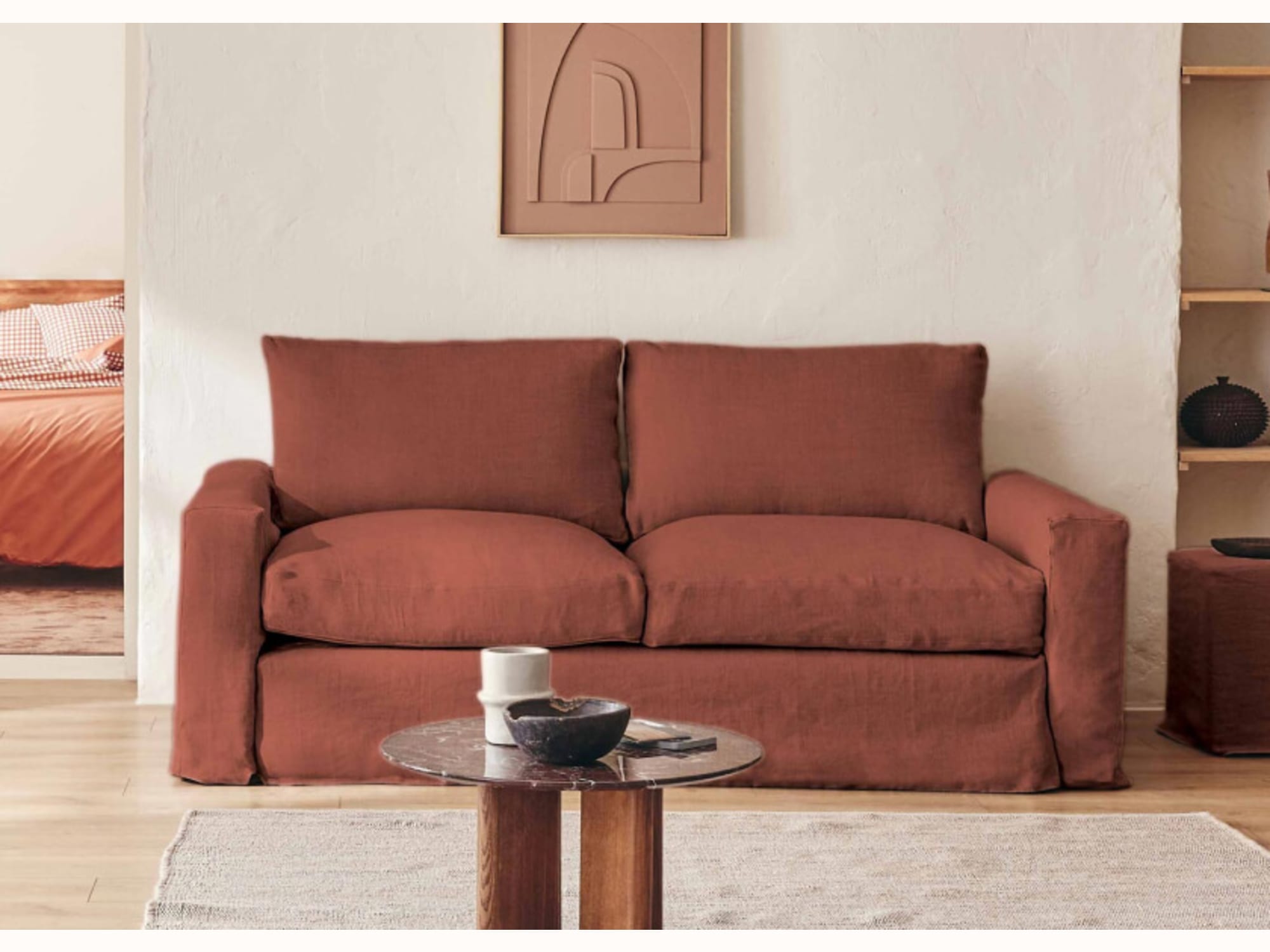 Canapé 3 places en lin LENO