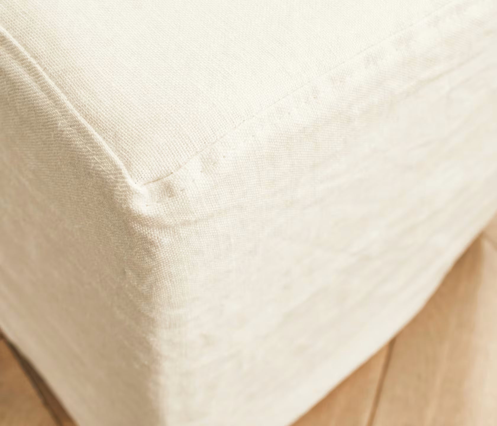 Petit pouf en lin PALM