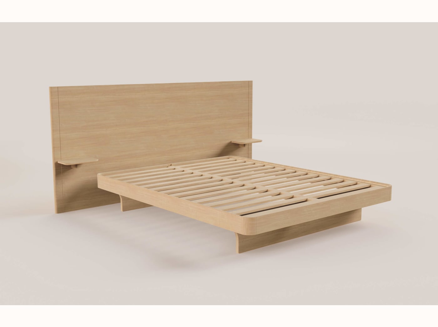 Tête de lit large avec tablettes Étang