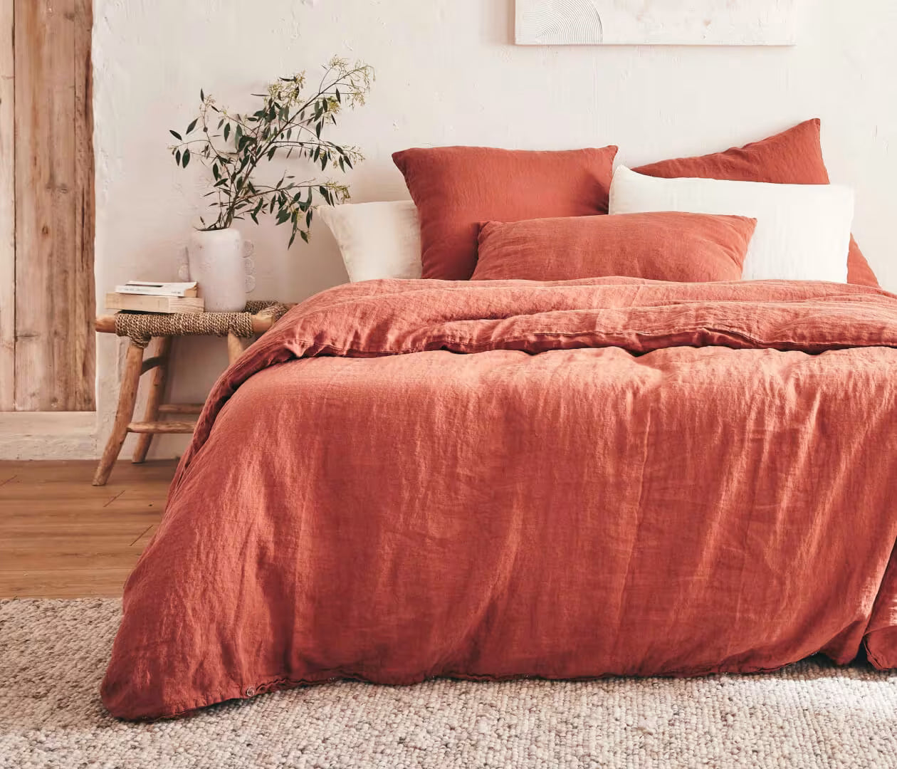 Drap housse en lin lavé