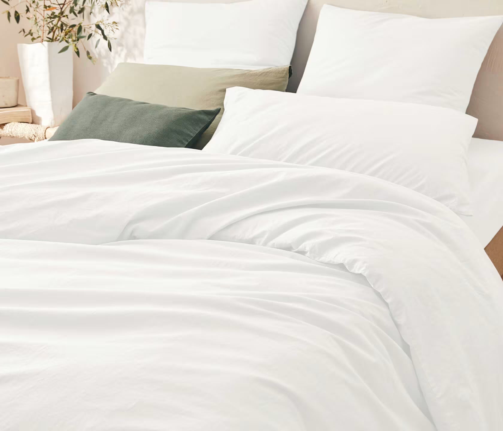 Parure de lit en coton lavé